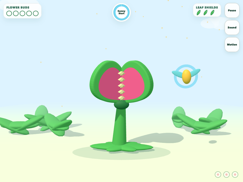 Feed the Flytrap sunny garden with the flytrap waiting and a golden fly to tap