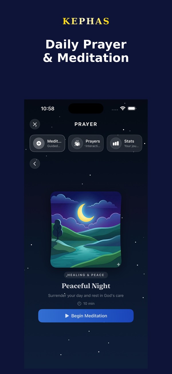 Peaceful meditation screen